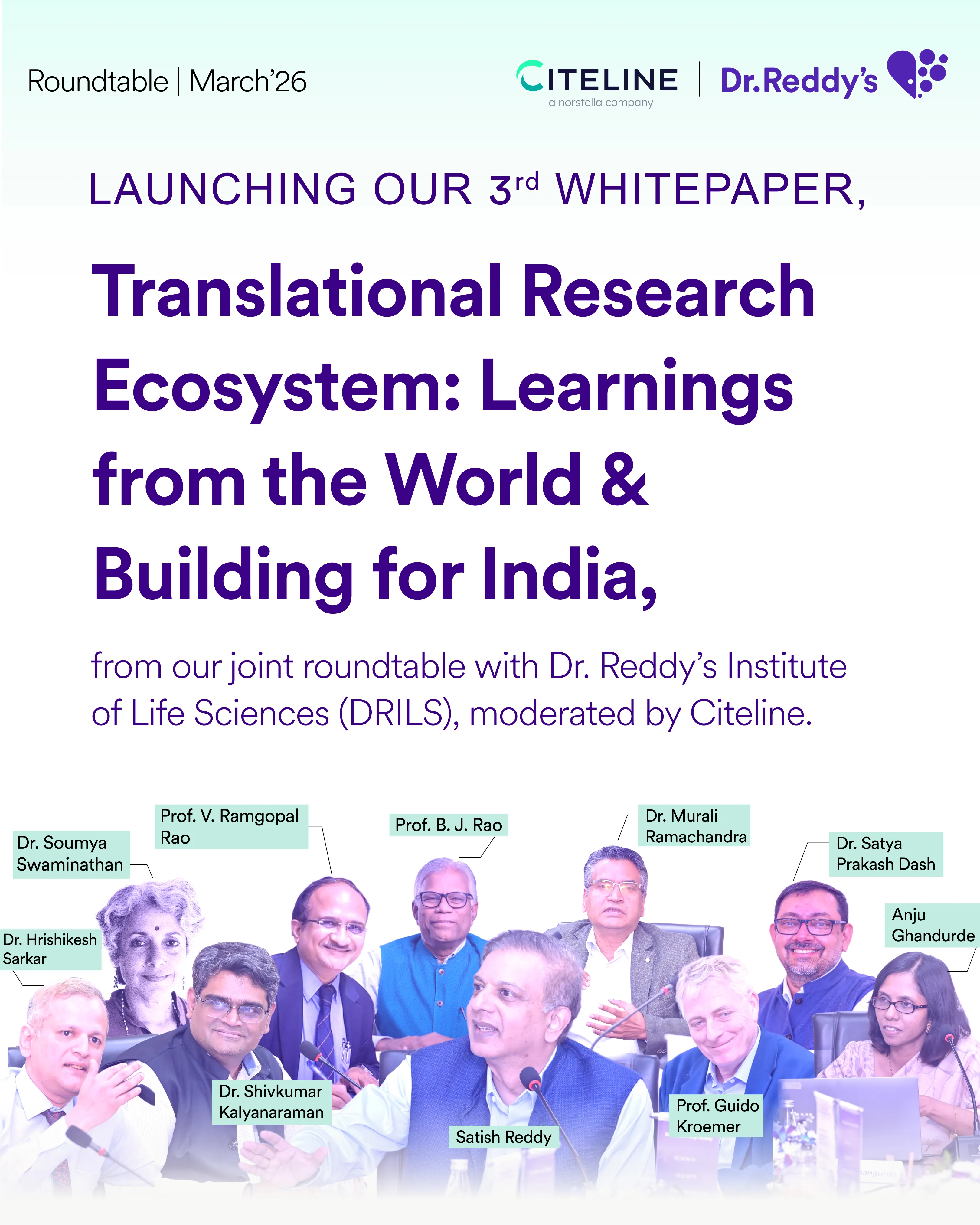 White Paper Release Announcement : ‘Translational Research Ecosystem: Learnings from the world & Building for India image